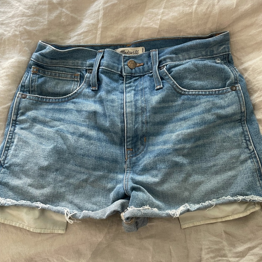 Madewell High rise cuffed denim shorts